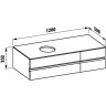 Шкафчик под раковину LAUFEN IL BAGNO ALESSI ONE 1200 мм со скрытым сифоном, для 1897.3 4.2416.2.097.630.1